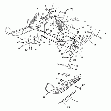 FRONT SUSPENSION  and SKI XLT LTD 0973756 and EUROPEAN XLT LTD E973756 (4937793779A013)