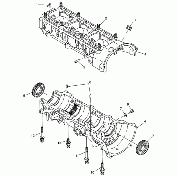 CRANKCASE XLT LTD 0973756 and EUROPEAN XLT LTD E973756 (4937793779C004)