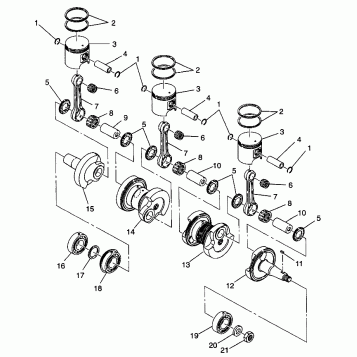 PISTON and CRANKSHAFT XLT LTD 0973756 and EUROPEAN XLT LTD E973756 (4937793779C006)
