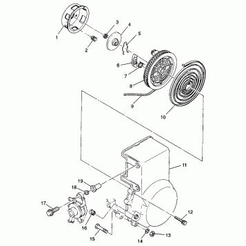 RECOIL STARTER XLT LTD 0973756 and EUROPEAN XLT LTD E973756 (4937793779C012)