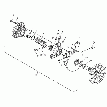 DRIVE CLUTCH Storm 0975782, Storm S.E. H975782, European Storm S.E. E975782 (4937823782C005)