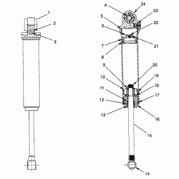 FOX SHOCK - GAS, REAR Storm 0975782, Storm S.E. H975782, European Storm S.E (4937823782C013)