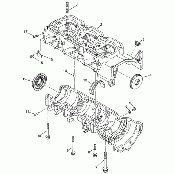 CRANKCASE Storm 0975782, Storm S.E. H975782, European Storm S.E. E975782, (4937823782C014)