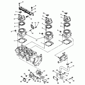 CYLINDER and MANIFOLD Storm 0975782, Storm S.E. H975782, European Storm S.E (4937823782D001)