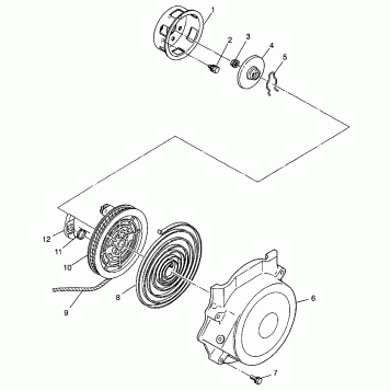 RECOIL STARTER Storm 0975782, Storm S.E. H975782, European Storm S.E. E9757 (4937823782D010)