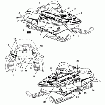DECALS 600 XCR 0975677, 600 XCR SE H975677 and EUROPEAN 600 XCR SE E975677 (4937963796A013)