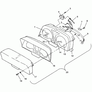 INSTRUMENTS 600 XCR 0975677, 600 XCR SE H975677 and EUROPEAN 600 XCR SE E97 (4937963796A014)