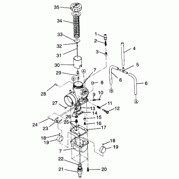CARBURETOR 600 XCR 0975677, 600 XCR SE H975677 and EUROPEAN 600 XCR SE E975 (4937963796D004)