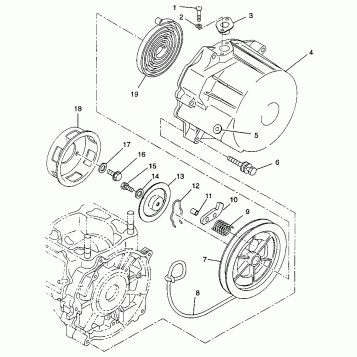 RECOIL STARTER 600 XCR 0975677, 600 XCR SE H975677 and EUROPEAN 600 XCR SE (4937963796D005)