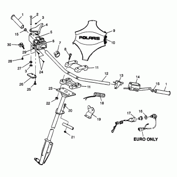 STEERING - HANDLEBAR ULTRA 0976778 and EUROPEAN ULTRA E976778 (4938053805B004)