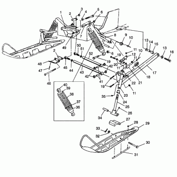 FRONT SUSPENSION and SKI ULTRA SP 0970678 (4938093809B001)