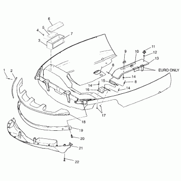 NOSEPAN ULTRA TOURING 0975378 and EUROPEAN ULTRA TOURING E975378 (4938133813A010)