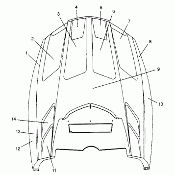 HOOD - FOAM/FOIL ULTRA TOURING 0975378 and EUROPEAN ULTRA TOURING E975378 (4938133813B002)
