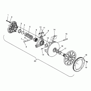 DRIVE CLUTCH ULTRA TOURING 0975378 and EUROPEAN ULTRA TOURING E975378 (4938133813C005)