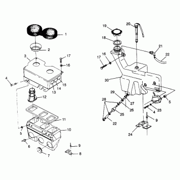 OIL TANK / AIR BOX ULTRA TOURING 0975378 and EUROPEAN ULTRA TOURING E975378 (4938133813C009)