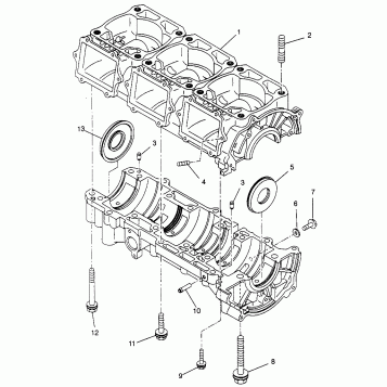 CRANKCASE ULTRA TOURING 0975378 and EUROPEAN ULTRA TOURING E975378 (4938133813C010)