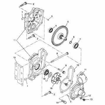 WATER PUMP ULTRA TOURING 0975378 and EUROPEAN ULTRA TOURING E975378 (4938133813C013)