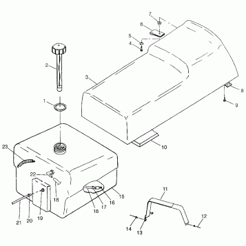 SEAT and GAS TANK - 0972061 (4938173817A006)