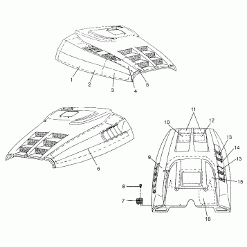 HOOD - FOAM/FOIL - 0972061 (4938173817A012)