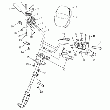 STEERING - HANDLEBAR WIDETRAK GT 0972061 and EUROPEAN WIDETRAK GT E972061 (4938173817B003)