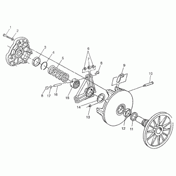 DRIVE CLUTCH WIDETRAK GT 0972061 and EUROPEAN WIDETRAK GT E972061 (4938173817B013)
