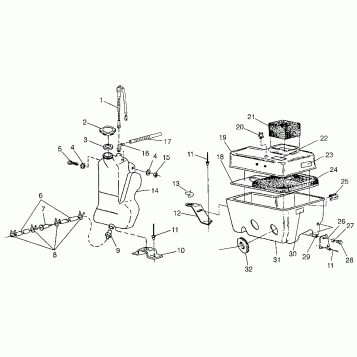 OIL TANK / AIR BOX WIDETRAK GT 0972061 and EUROPEAN WIDETRAK GT E972061 (4938173817C003)