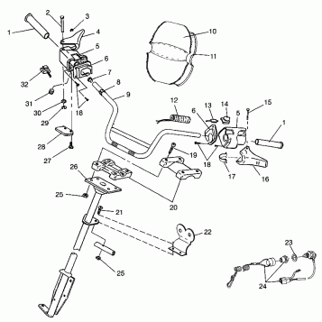 STEERING - HANDLEBAR WIDETRAK LX 0972065 and  EUROPEAN WIDETRAK LX E972065 (4938223822B003)