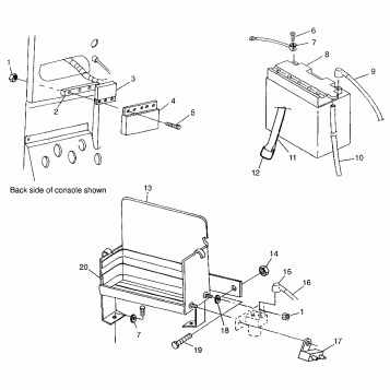 BATTERY BOX WIDETRAK LX 0972065 and  EUROPEAN WIDETRAK LX E972065 (4938223822B013)