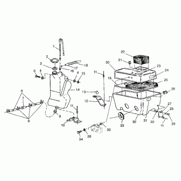 OIL TANK / AIR BOX WIDETRAK LX 0972065 and  EUROPEAN WIDETRAK LX E972065 (4938223822C004)
