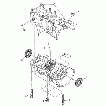 CRANKCASE WIDETRAK LX 0972065 and  EUROPEAN WIDETRAK LX E972065 (4938223822C007)