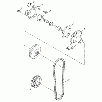 WATER PUMP WIDETRAK LX 0972065 and EUROPEAN WIDETRAK LX E972065 (4938223822C009)
