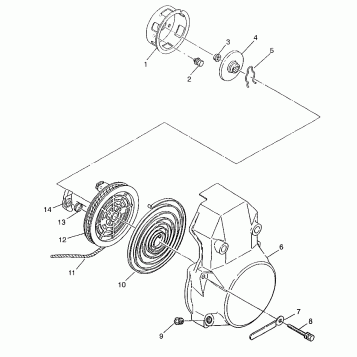 RECOIL STARTER WIDETRAK LX 0972065 and  EUROPEAN WIDETRAK LX E972065 (4938223822D001)