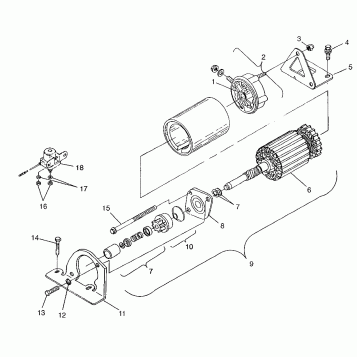 STARTING MOTOR WIDETRAK LX 0972065 and  EUROPEAN WIDETRAK LX E972065 (4938223822D002)