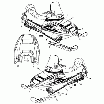 DECALS LITE GT 0973133 and EUROPEAN LITE GT E973133 (4938253825A011)