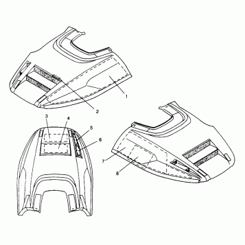 HOOD - FOAM/FOIL LITE GT 0973133 and EUROPEAN LITE GT E973133 (4938253825A012)