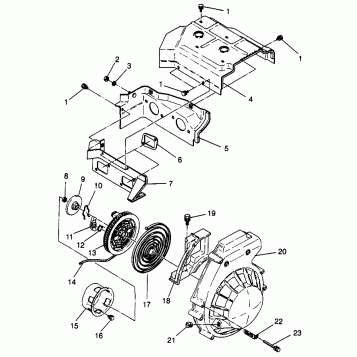 BLOWER HOUSING & RECOIL LITE GT 0973133 and EUROPEAN LITE GT E973133 (4938253825C010)