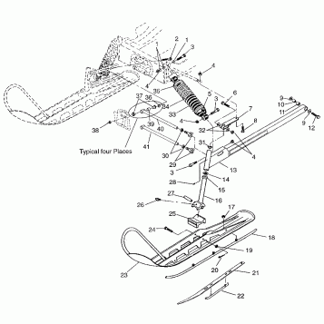 FRONT SUSPENSION and SKI - 0973433 (4938273827B001)
