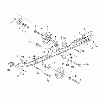 RAIL MOUNTING (SUSPENSION) - 0973433 (4938273827B008)