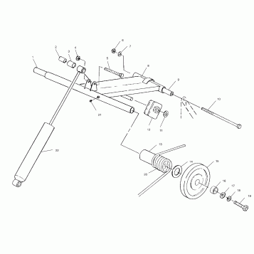 REAR TORQUE ARM - 0973433 (4938273827B010)
