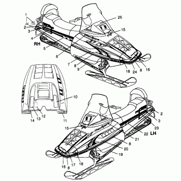 DECALS TRAN SPORT 0970143 and EUROPEAN TRAN SPORT E970143 (4938293829A013)