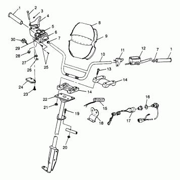 STEERING - HANDLEBAR TRAN SPORT 0970143 and EUROPEAN TRAN SPORT E970143 (4938293829B004)