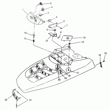 HOOD - HEADLIGHT TRAIL 0972761, EUROPEAN TRAIL E972761,  TRAIL TOURING 0972 (4938313831A014)