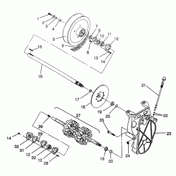 DRIVE TRAIN  TRAIL 0972761, EUROPEAN TRAIL E972761,  TRAIL TOURING 0972262 (4938313831B012)