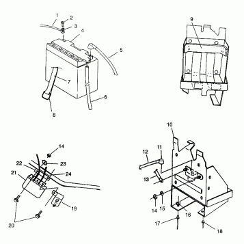 BATTERY BOX TRAIL TOURING 0972262 and EUROPEAN TRAIL TOURING E972262 (4938313831C001)