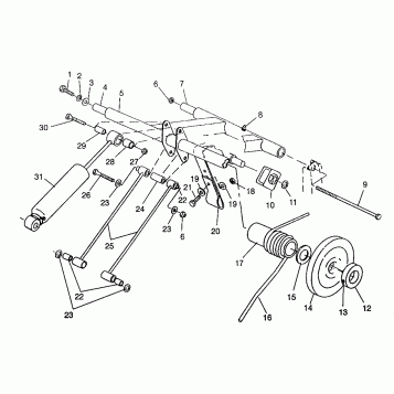 REAR TORQUE ARM TRAIL TOURING 0972262 and  EUROPEAN TRAIL TOURING E972262 (4938313831C009)