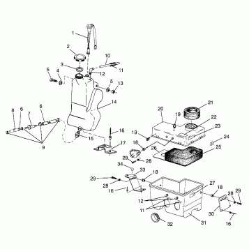 OIL TANK / AIR BOX  TRAIL 0972761, EUROPEAN TRAIL E972761,  TRAIL TOURING 0 (4938313831C014)
