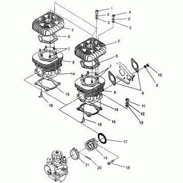 CYLINDER  TRAIL 0972761, EUROPEAN TRAIL E972761,  TRAIL TOURING 0972262, an (4938313831D002)