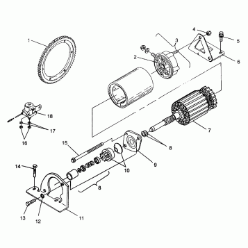STARTING MOTOR TRAIL 0972761, EUROPEAN TRAIL E972761,  TRAIL TOURING 097226 (4938313831D009)