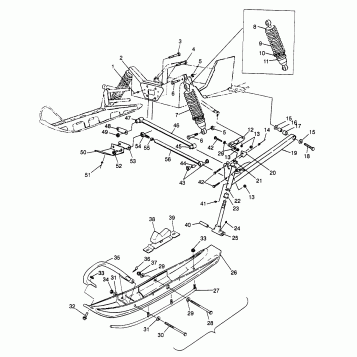 FRONT SUSPENSION and SKI Trail RMK 0970961 (4938333833B001)