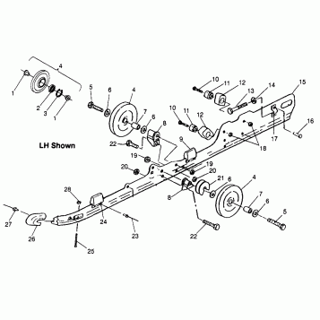 RAIL MOUNTING (SUSPENSION) Trail RMK 0970961 (4938333833B009)